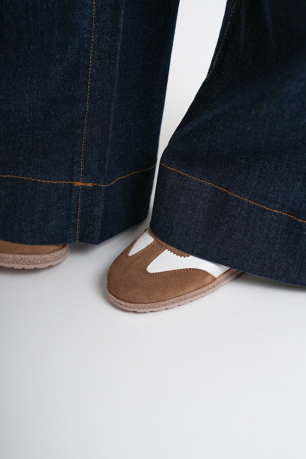 Alba Cr Gu Shoe - cognac white