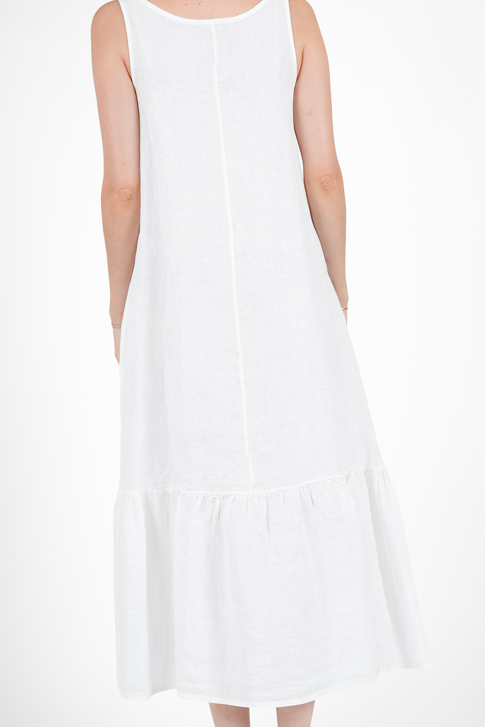 Aline Linen Dress - white