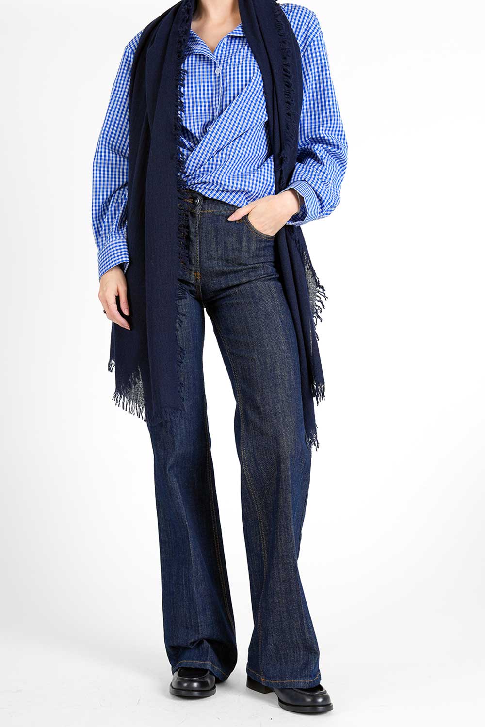 Calea Blouse - blue white