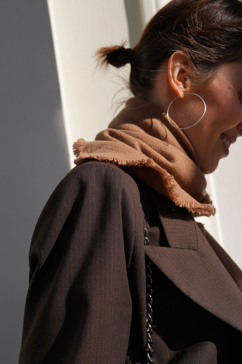 Claire Wool Scarf - cinnamon