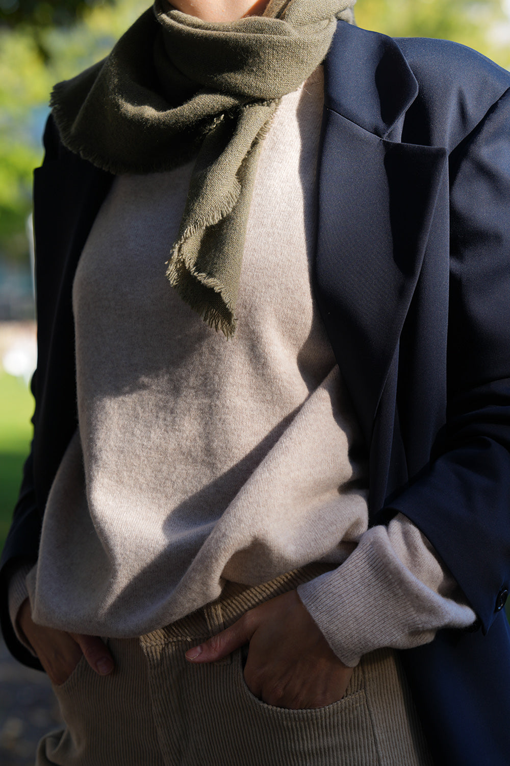 Claire Wool Scarf - olive