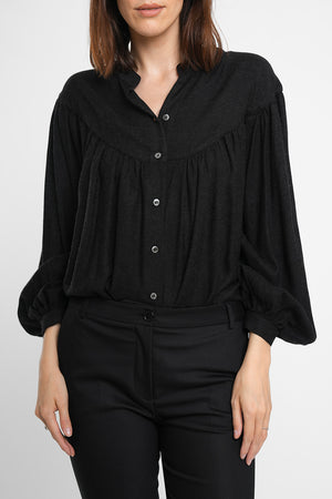 Copine Wool Blouse - dark grey