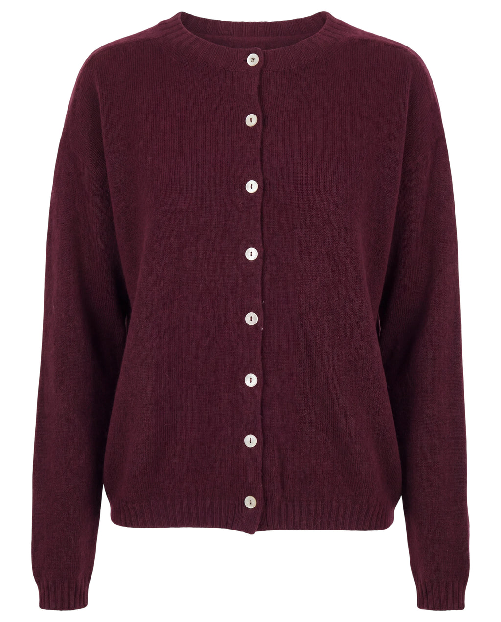Estella Wool Cardigan - burgundy
