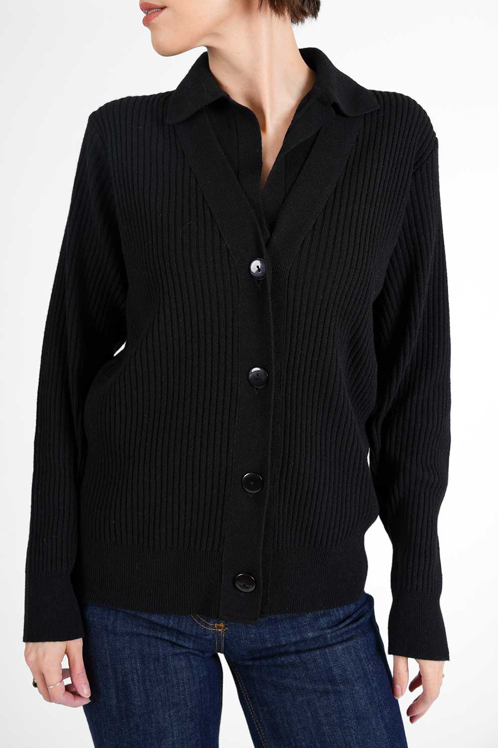 Fama Cardigan - black