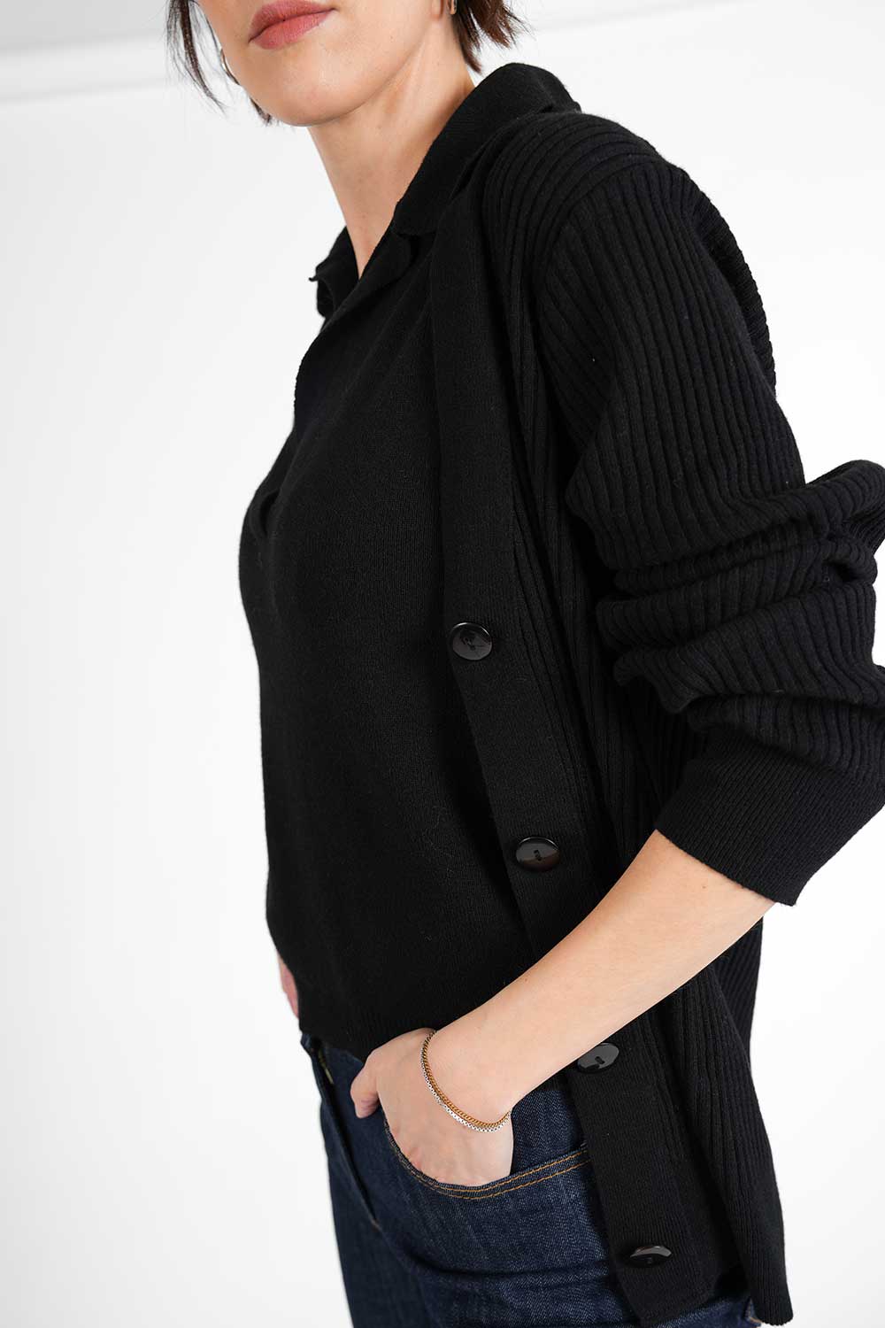 Fama Cardigan - black