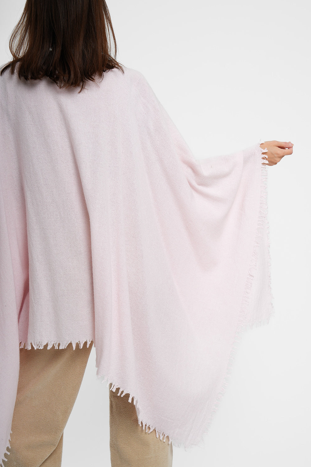 New Poncho Wool & Cashmere - rosa