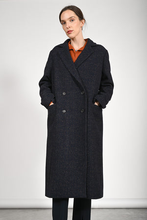 Olivin Wool Coat - navybrown