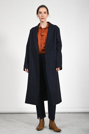 Olivin Wool Coat - navybrown