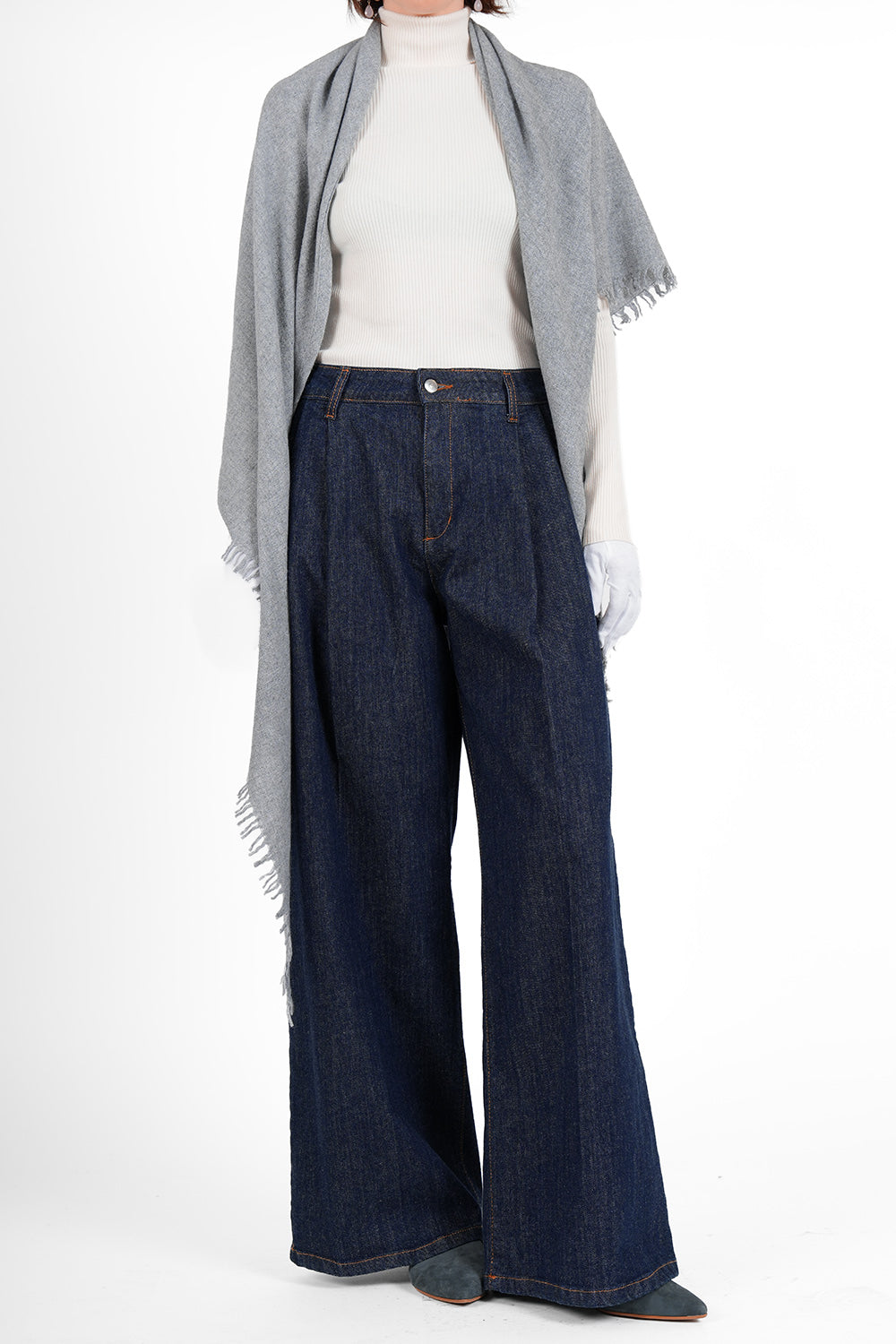 Quelara Wool Stola - grigio