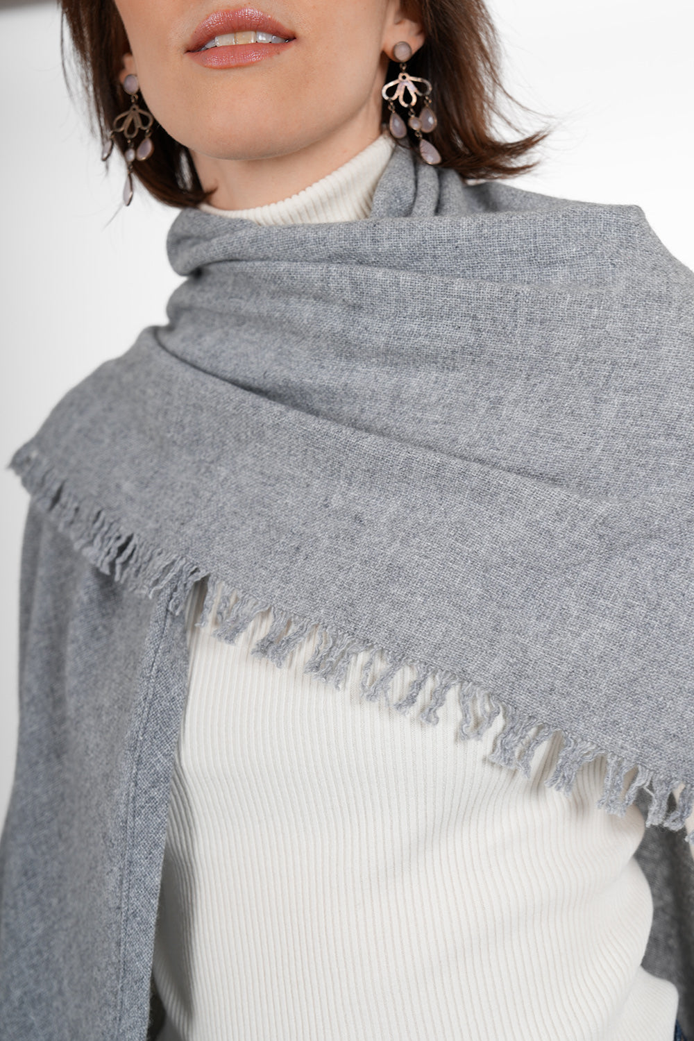 Quelara Wool Stola - grigio