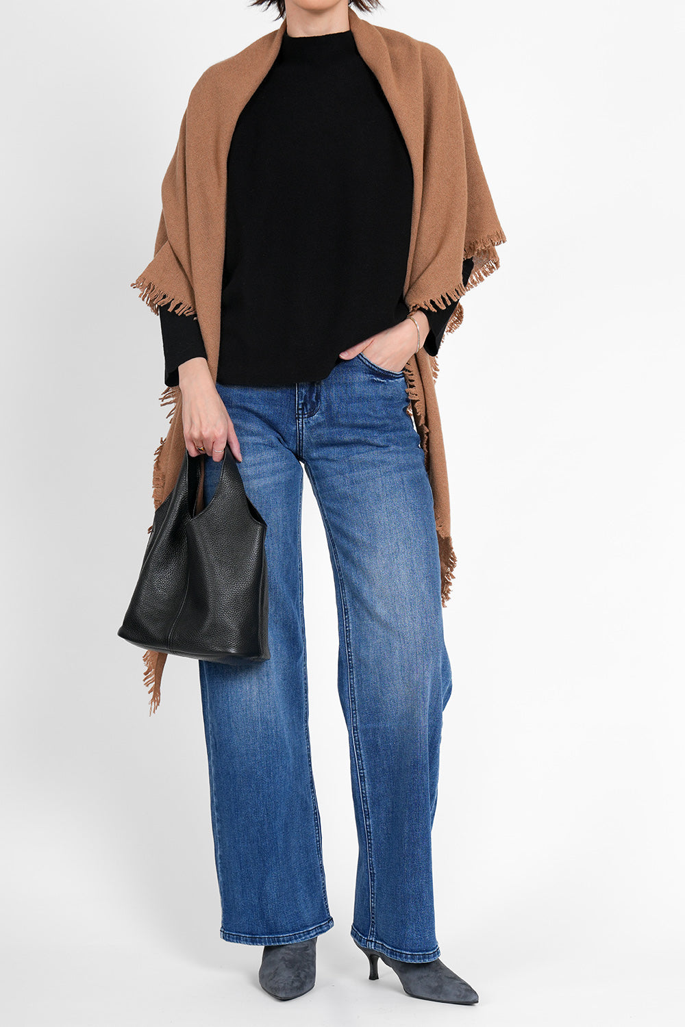 Quelara Wool Stola - cinnamon