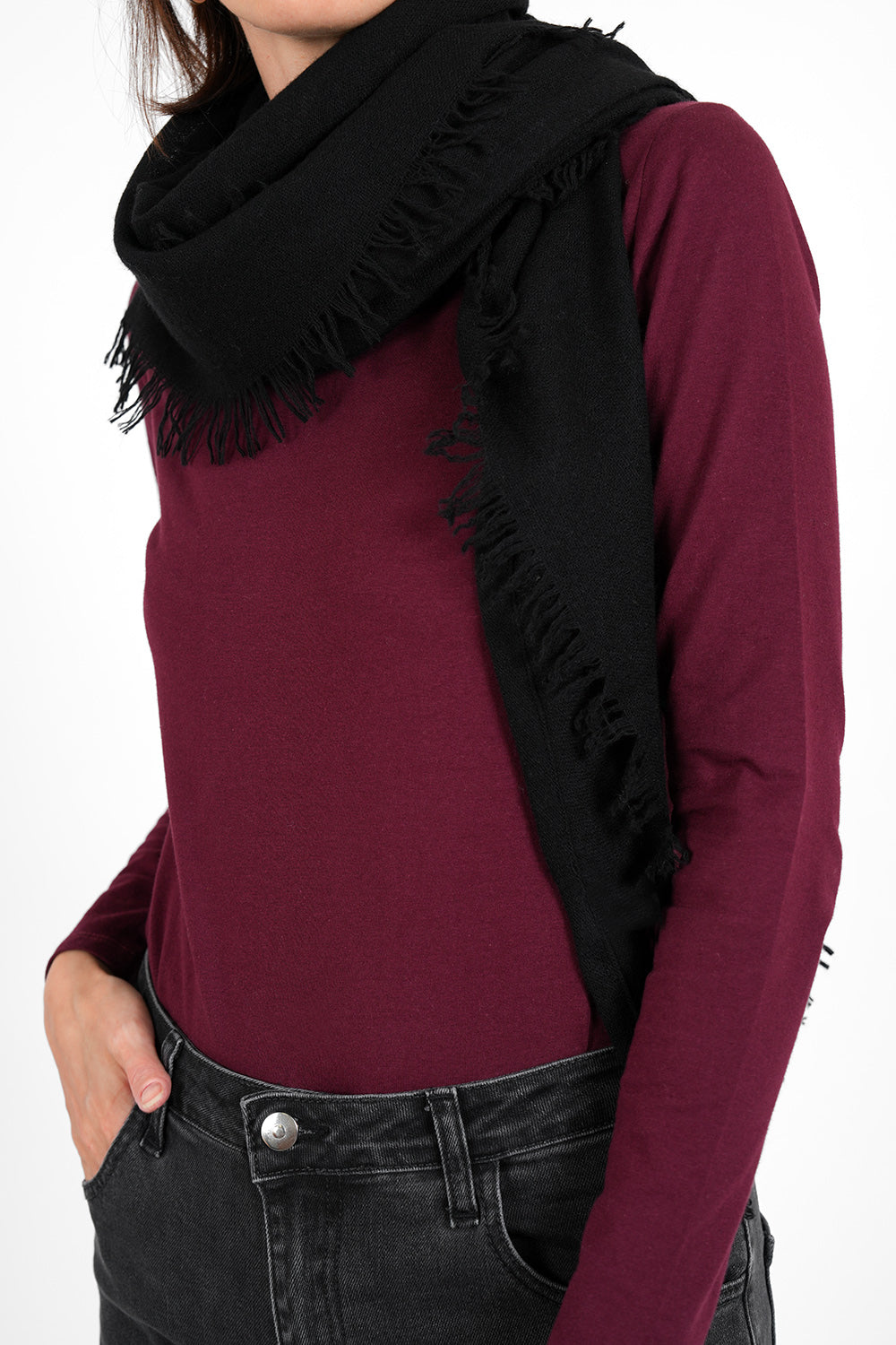 Quintin Wool Stola - black