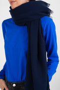 Quy Cashmere Scarf - dark blue