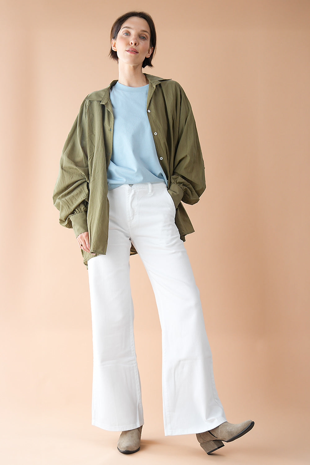 Tessa Organic Cotton Shirt - baby blue