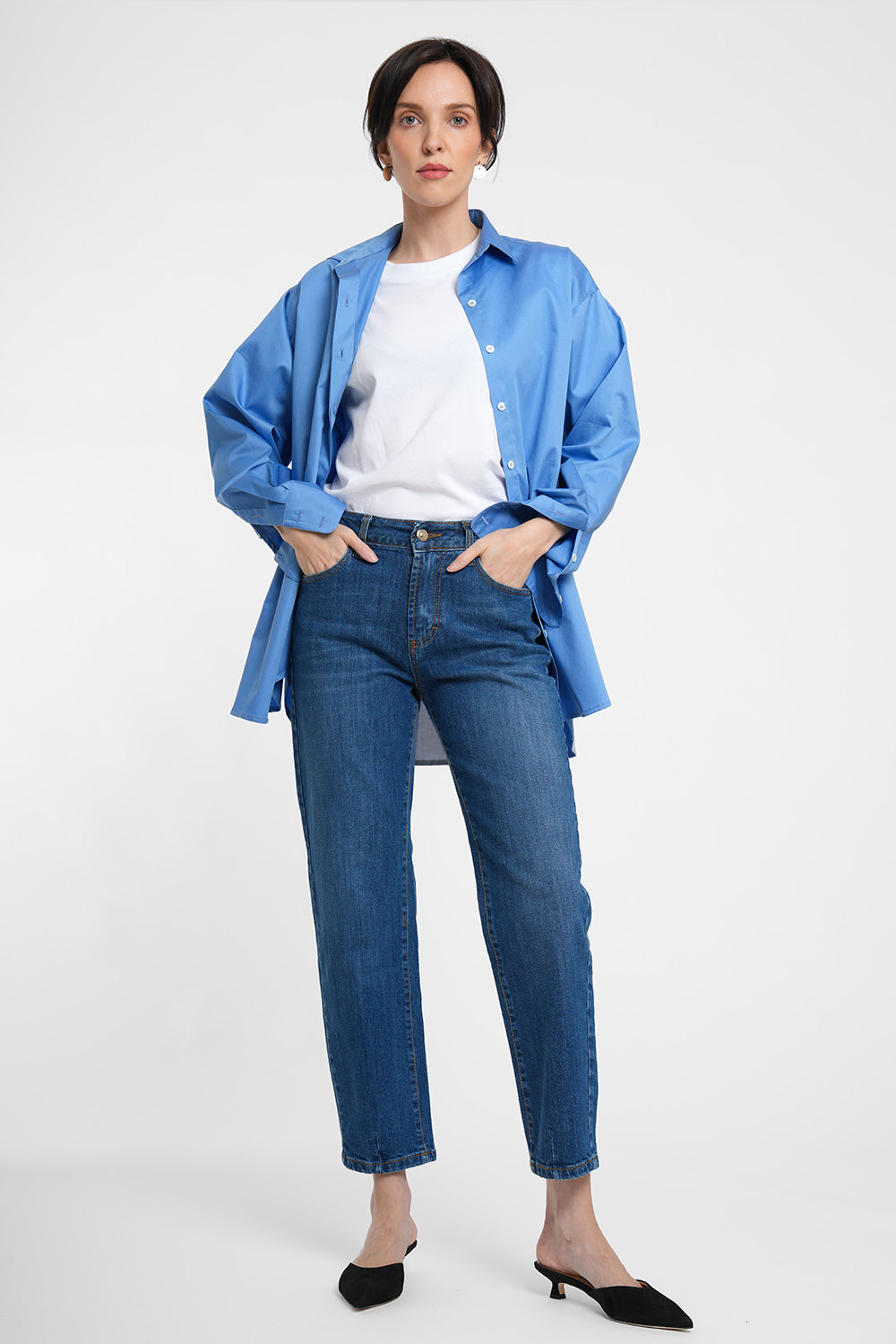 Tessa Organic Cotton Shirt - white