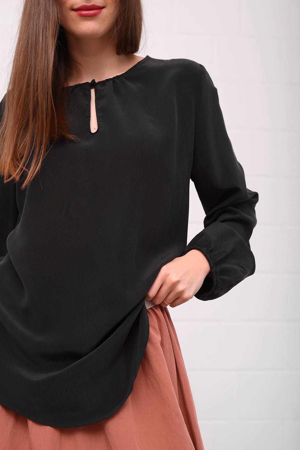 Casivo Silk Blouse - nero