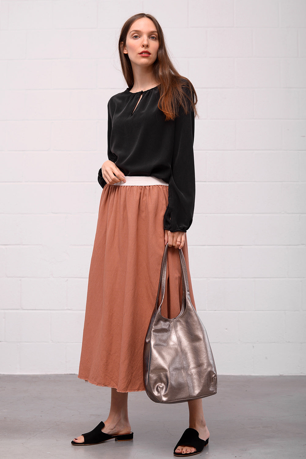 Casivo Silk Blouse - nero