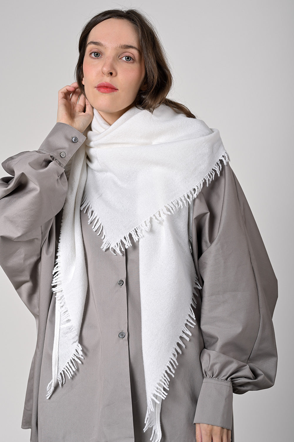 Quelara Wool Stola - milk